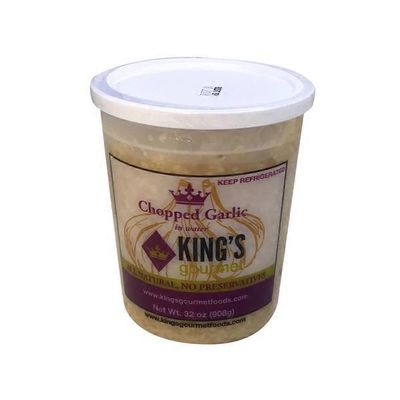 King's Gourmet Case of Chopped Garlic In Water
