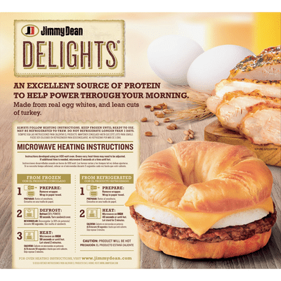 Jimmy Dean Delights Frozen Turkey Sausage, Egg White & Cheese Croissant Sandwiches