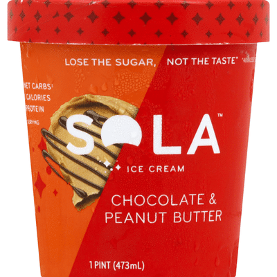 Sola Ice Cream, Chocolate & Peanut Butter