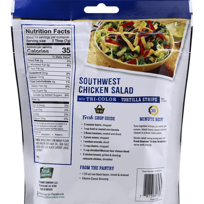 Fresh Gourmet Tortilla Strips, Tri-Color