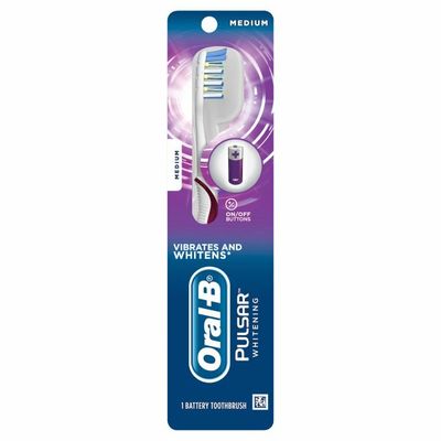 Oral-B Pulsar 3D White Luxe Battery Powered Toothbrush, Soft