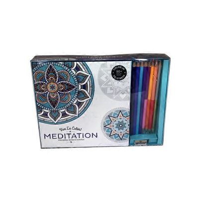 Hatchette Vive Le Color Meditation (Adult Coloring Book & Pencils)