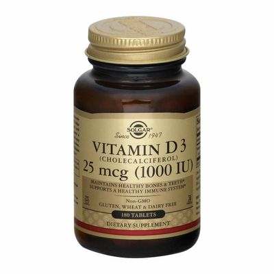 Solgar Vitamin D3, 25 mcg, Tablets