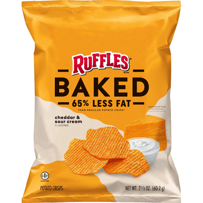 Ruffles Potato Crisps, Cheddar & Sour Cream Flavored