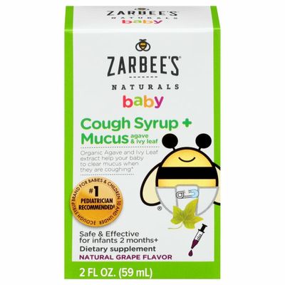 Zarbee's Naturals Baby Cough Syrup + Mucus, Natural Grape