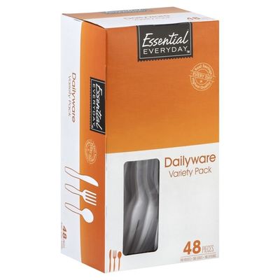 Essential Everyday Dailyware Knives Forks Spoons Variety Pack