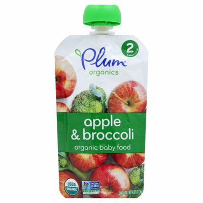 Plum Organics Broccoli & Apple Stage 2 Baby Food