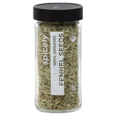 Spicely Organics Fennel Seeds, 100% Organic