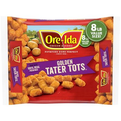 Ore-Ida Golden Tater Tots Seasoned Shredded Frozen Potatoes Value Size ...