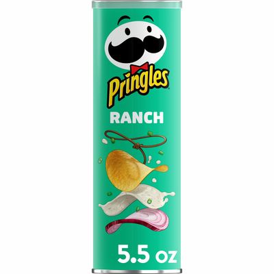Pringles Potato Crisps Chips, Lunch Snacks, Ranch