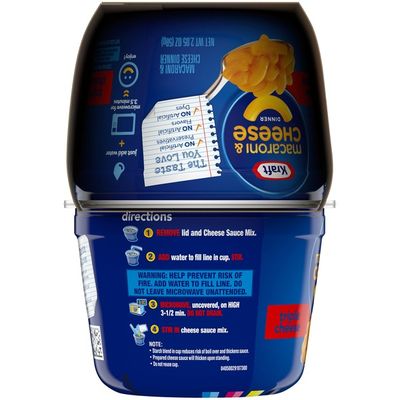 Kraft Triple Cheese Macaroni & Cheese Easy Microwavable Dinner