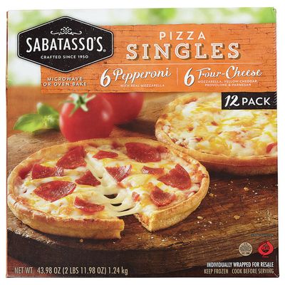 Sabatasso's Pizzeria Pepperoni Four Cheese Thin Crust Pizza Singles