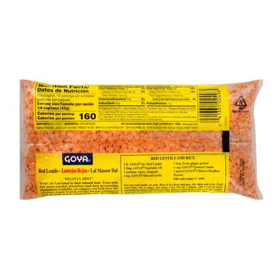 Goya Red Lentils, Dry