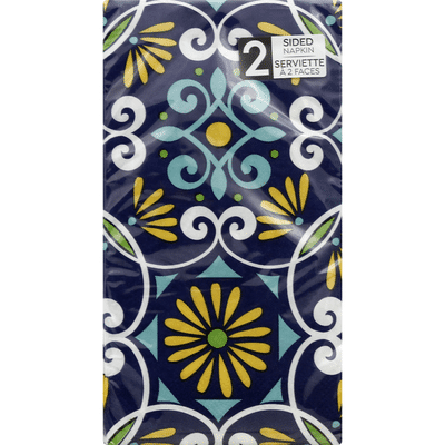 Sensations Napkins, 2 Sided, Moroccan Tiles, 2 Ply