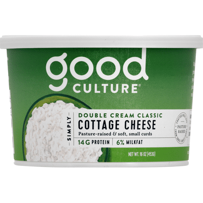 Good Culture Cottage Cheese Double Cream Classic 6 Milkfat Small Curd 16 Oz Delivery Or Pickup Near Me Instacart