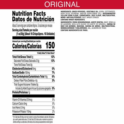 Pringles Potato Crisps Chips, Lunch Snacks, Snacks On The Go, Original
