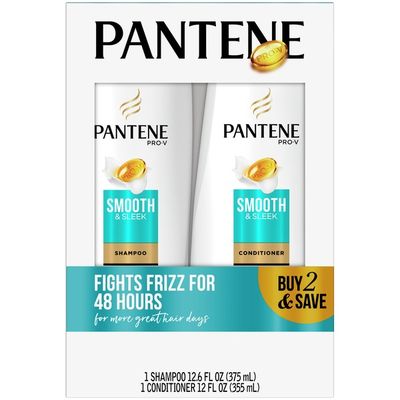 Pantene Pro-V Smooth & Sleek Shampoo and Conditioner Bundle Pack