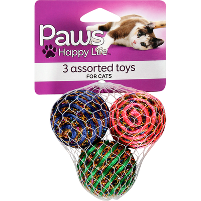 Paws Happy Life Assorted Toys, for Cats
