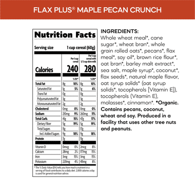 Nature's Path Flax Plus Maple Pecan Crunch Cereal