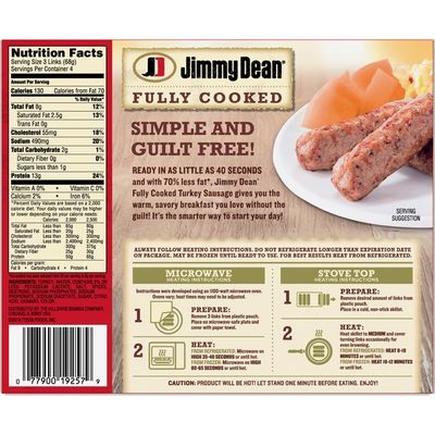 Jimmy Dean Fully Cooked Turkey Sausage Links