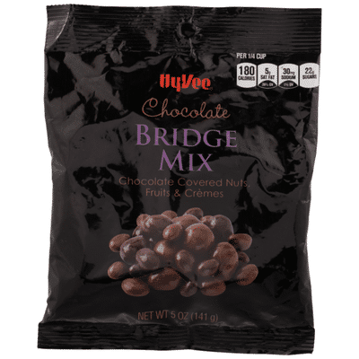 Hy-Vee Chocolate Bridge Mix Chocolate Covered Nuts, Fruits & Cremes
