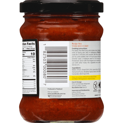 World Foods Red Curry Paste, Thai, Hot