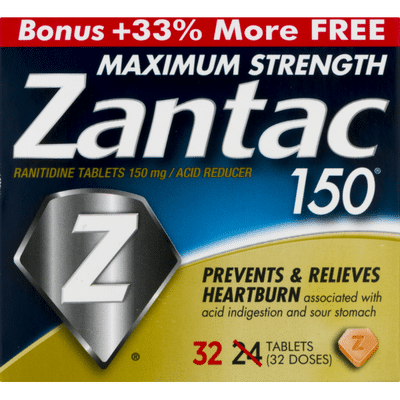 Zantac 150 Acid Reducer Maximum Strength