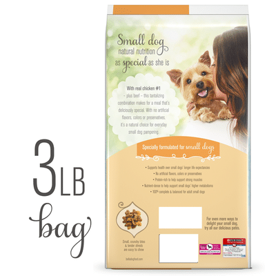 Purina Bella Natural Small Breed Dry Dog Food, Natural Bites With Real Chicken & Beef