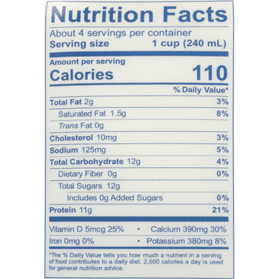 Lifeway Organic Plain Unsweetened Cultured Lowfat Milk