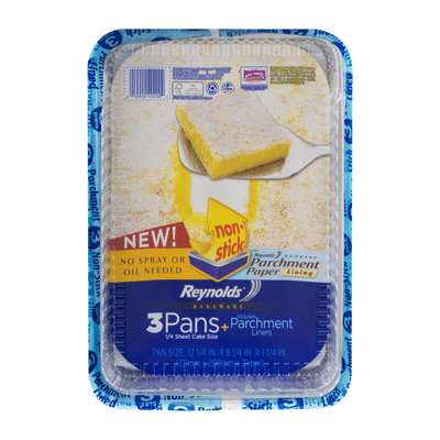 Reynolds Parchment Lined 12.25 in x 8.25 in x 1.25 in Sheet Cake Pans