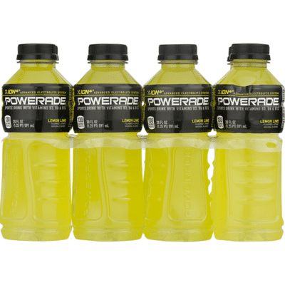 Powerade Electrolyte Enhanced Sports Drinks with vitamins, Lemon Lime