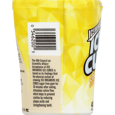 Ice Breakers Ice Cubes Gum Cool Lemon Flavor - 40 PCS