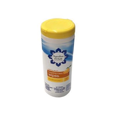 Signature Home Disinfecting Wipes, Lemon