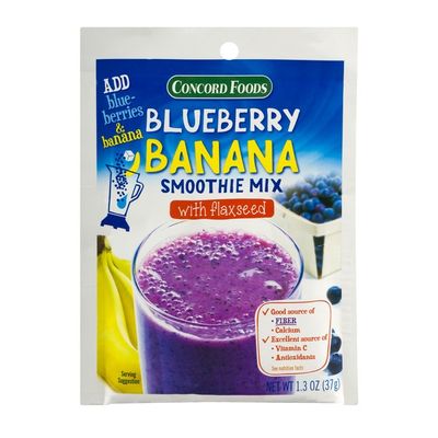 Concord Foods Blueberry Banana Smoothie Mix with Flaxseed