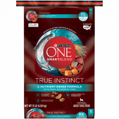 Purina One High Protein Natural Dry Dog Food True Instinct With Real Salmon Tuna 15 Lb Instacart