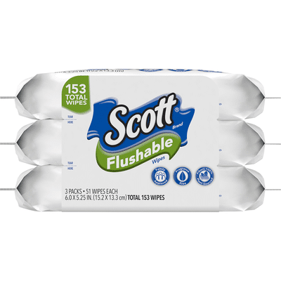 Scott Flushable Wipes