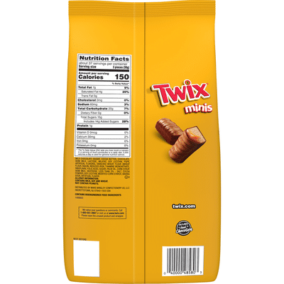 Twix Caramel Minis Size Chocolate Cookie Candy Bars