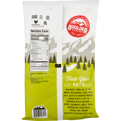 Boulder Canyon Potato Chips, Classic Sea Salt, Olive Oil, Classic Cut