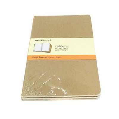 Moleskine Large Squared Kraft Set Ruled Cashier Journal