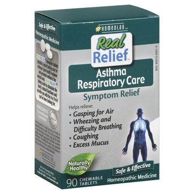 Real Relief Asthma Respiratory Care, Symptom Relief, Chewable Tablets