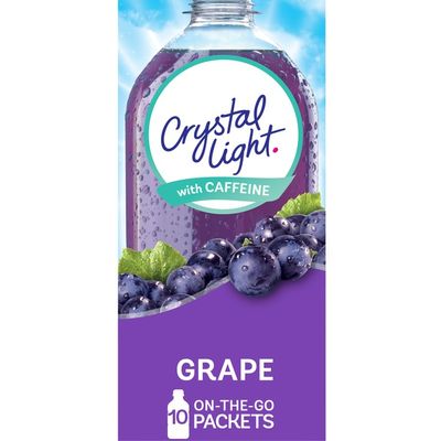 Crystal Light Grape Naturally Flavored Powdered Drink Mix with Caffeine