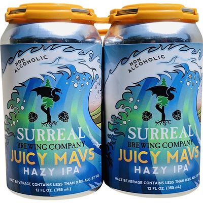Surreal Brewing Malt Beverage, Juicy Mavs, Hazy IPA