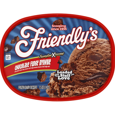 Friendly's Frozen Dairy Dessert, Chocolate Fudge Brownie