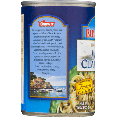 Snow's Bumble Bee Italian Style White Clam Sauce