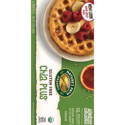 Nature's Path Organic Gluten Free Wheat Free Chia Plus Waffles