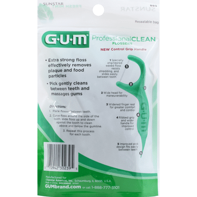 GUM Flossers, Professional Clean, Fresh Mint