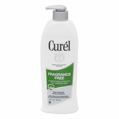 Curél Fragrance Free Hand and Body Lotion, Moisturizer for Dry Sensitive Skin, Restore Moisture