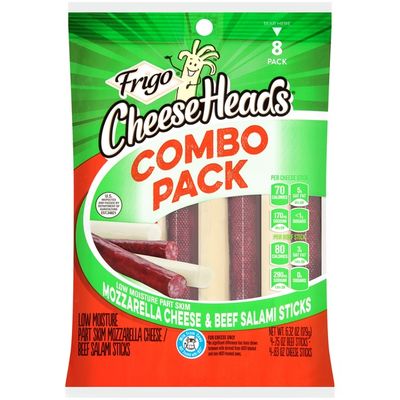 Frigo Low Moisture Part Skim Mozzarella Cheese & Beef Salami Sticks Combo Pack