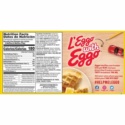Eggo Frozen Waffles, Frozen Breakfast, Toaster Waffles, Buttermilk