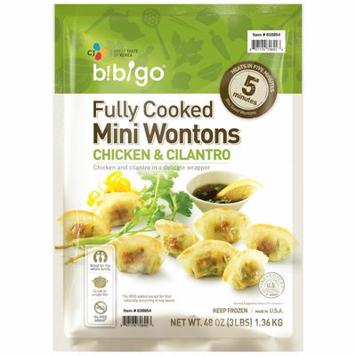 Bibigo Fully Cooked Mini Wontons Chicken & Cilantro